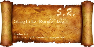 Stiglitz Renátó névjegykártya